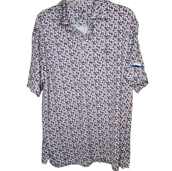 Rhoback Nashvegas Red, Blue, and Gray Patterned Shirt Size Large - Picture 8 of 8